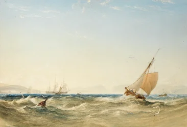 Una brisa fresca en la costa de Escocia, 1854